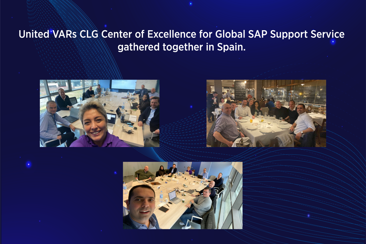 United VARs CLG Center of Excellence for Global SAP Support Service (Global AMS) gathered together in Spain