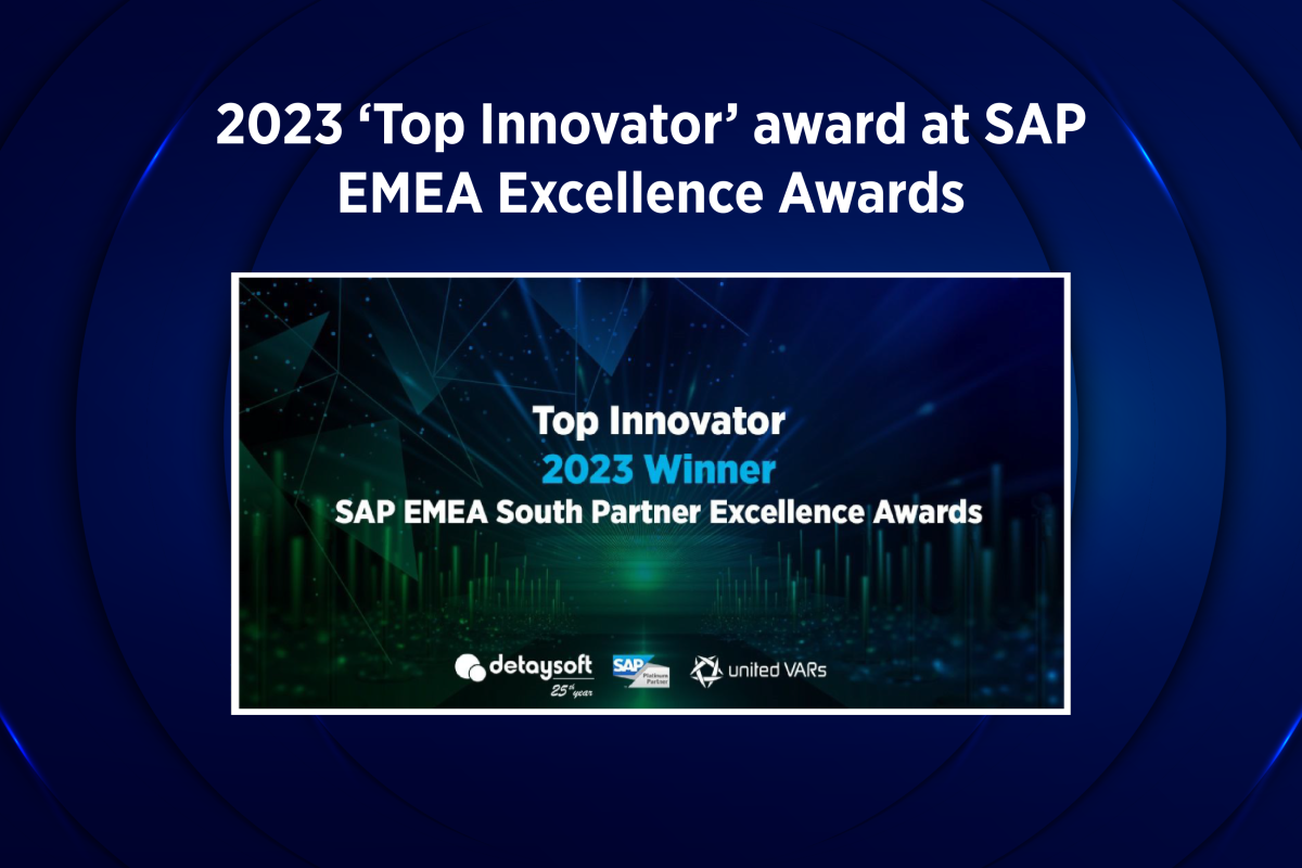 2023 ‘Top Innovator’ award at SAP EMEA Excellence Awards